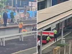Lompat dari Peron Stasiun Depok, Seorang Wanita Kakinya Putus Ketabrak KRL