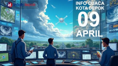 Prakiraan Cuaca Kota Depok Hari Ini, Rabu 9 April 2025: Waspadai Hujan Singkat Sore Hari