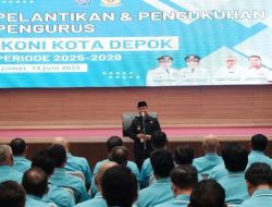 Wali Kota Supian Suri Kukuhkan Pengurus KONI Depok 2025–2029: Target Masuk 5 Besar Porprov Jabar 2026