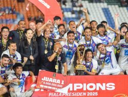 Port FC Ukir Sejarah, Juara Piala Presiden 2025 Usai Taklukkan Oxford United