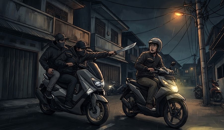 Empat Terduga Pelaku Begal di Pancoran Mas Depok Ditangkap, Korban Dibacok Gerombolan Bersenjata