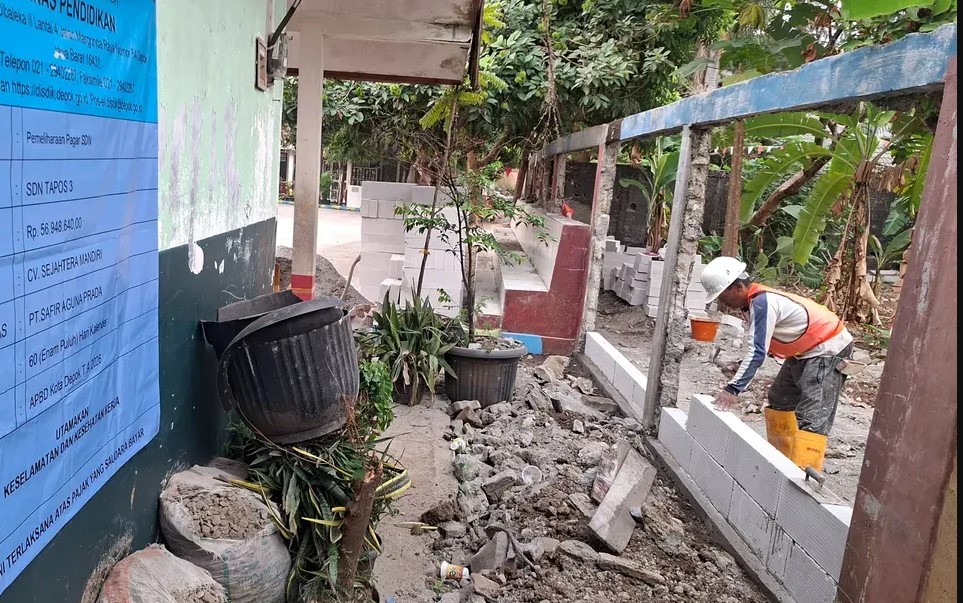 Tembok SDN Tapos 3 Depok Ambruk Timpa Lima Siswa, Dinas Pendidikan Siapkan Perbaikan